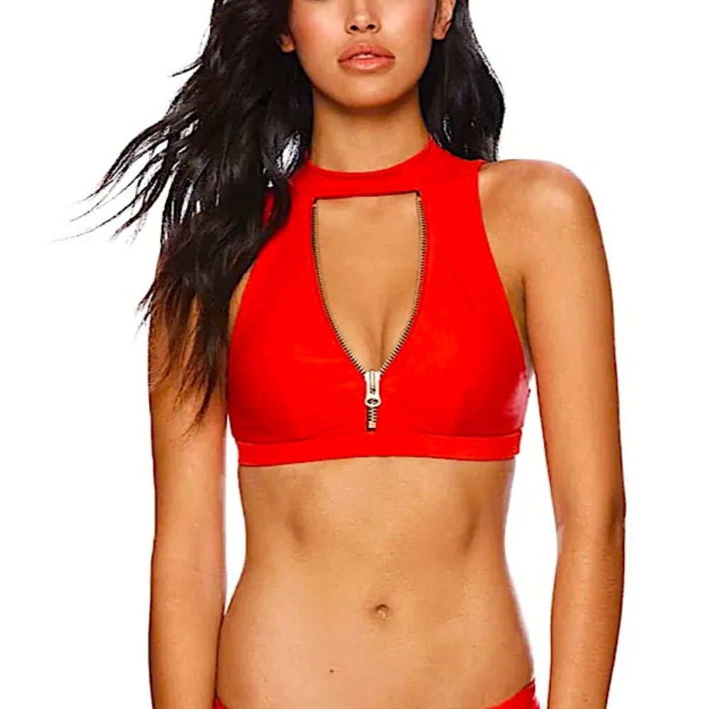 Beach bunny Zoey zipper swim top